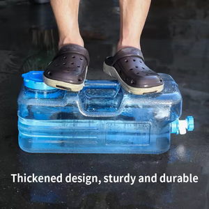 Cubo de Agua Cuadrado para Exteriores de 15 Litros, Tanque de Agua de Grado Alimenticio de PC con Grifo y Tapa, Contenedor de Agua para Camping, Jarra de Agua de 4 Galones - Product Image 3