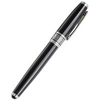 Pluma Estilográfica Metálica Azul Oscuro con Clip Elástico para Abogados, Ideal para la Elaboración de Contratos Legales, con Punta de Iridio para una Escritura Fluida