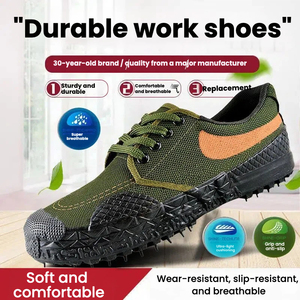 Zapatos de Seguridad de Lona Personalizables para Hombre - Suela de Goma Antideslizante, Zapatillas de Trabajo Resistentes al Desgaste para Construcción y Agricultura - Product Image 5