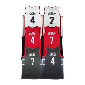 ชุดเสื้อบาสเก็ตบอลกางเกงขาสั้นสำหรับผู้ชายชุดเล่นกีฬาระบายอากาศปักโลโก้ - Product Image 4