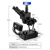 Jewelry Microscope 4K Digital Stereo Microscope for Diamond Gemstone Inspection Grading Appraisal with Continuous Zoom