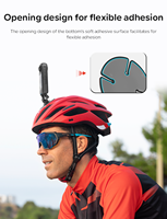 AMagisn Support adhésif universel flexible pour caméra d'action Insta360/DJI Osmo/GoPro Hero Accessoires de base pour casque de moto