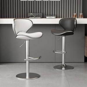 Zxm Home Office Furniture Modern <b>Black</b> Adjustable Lift Height Kitchen Counter High Dining Chairs Swivel <b>Bar</b> <b>Stool</b> Chairs - Product Image 2