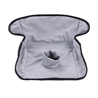 Protège-siège portable et pliable pour bébé, doublure imperméable pour siège auto, tapis anti-fuites pour poussette, antidérapant, noir/gris