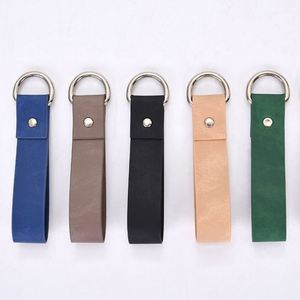 PU Leather Keychain <b>Key</b> Pendant Metal Ring Car <b>Key</b> Ring <b>Lanyard</b> Strap Access Card Laser Closure Type None Made China Style Other - Product Image 3