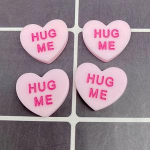 100 pièces/sac mat coeur forme câlin <span class=keywords><strong>moi</strong></span> résine breloques pour <span class=keywords><strong>Slime</strong></span> Mobile étui porte-clés bricolage artisanat décoration - Product Image 3