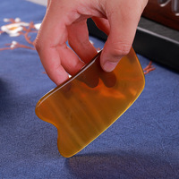 Planche Gua Sha en corne de buffle noire naturelle pour massage corporel anti-arthritique et outil de beauté sain, classe I
