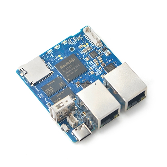NanoPi R2C Plus Mini Router RK3328 Dual Gigabit Ethernet Ports 1GB+8eMMC Large Memory board
