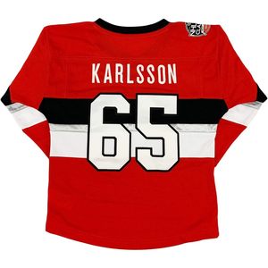 Camiseta Réplica Roja de los Ottawa Senators para Niños Pequeños, Talla 4/7, Cuello en V Sublimado, Absorbe la Humedad - Product Image 2