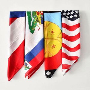 Bandana Cuadrada Multifuncional de Algodón con Bandera de EE. UU. de 54*54cm, Pañuelo Mágico Cuadrado, Venta al por Mayor en Stock - Product Image 3