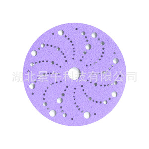 Disque de ponçage cyclonique violet de 6 pouces, abrasif en alumine de haute qualité floqué pour le polissage des métaux et la réparation automobile - Product Image 3