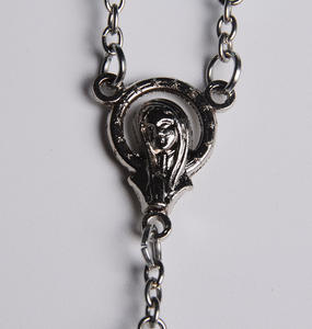 Best Selling in Stock 6 <span class=keywords><strong>mm</strong></span> Glass Imitation Blue Pearl Beads Alloy Crucifix pendant <span class=keywords><strong>Roman</strong></span> Catholic Pray Rosary - Product Image 4