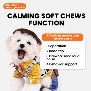 Menenangkan anjing memperlakukan lembut kunyah kecemasan dukungan kekebalan tubuh rasa kustom suplemen Protein tinggi untuk anjing penghilang stres rasa - Product Image 2