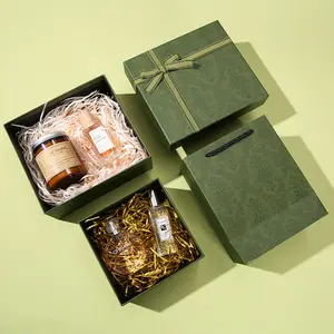 Различные стили, индивидуальная жесткая Роскошная Подарочная коробка с бантом, упаковка для косметики, Подарочная коробка с крышкой