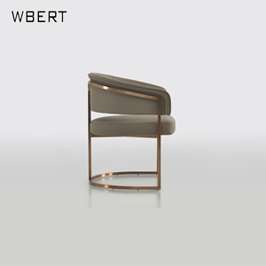 WBERT-Silla sencilla y moderna de diseño para oficina, escritorio para el hogar, silla de comedor de té con acero inoxidable para mesa de té e invitados anfitriones - Product Image 4