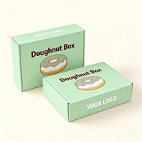 Emballage personnalisé pour Mochi Donuts, gaufres, desserts, pâtisseries, crêpes, macarons, boîtes en papier recyclables pour gâteaux