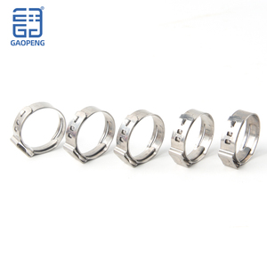 Collier à une oreille pour tuyau <span class=keywords><strong>PEX</strong></span> en acier inoxydable pour pièces automobiles, adapté aux anneaux de sertissage pour tuyaux - Product Image 2