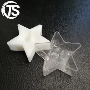 스타 모양 홈 장식 플라스틱 tealight 컨테이너 촛불 tealight 왁스