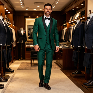 <strong>Men's</strong> Formal <strong>Suit</strong> European and American Three-Piece Business Casual <strong>Suit</strong> Plus Size Groomsmen Wedding Banquet <strong>Suit</strong> - Product Image 4