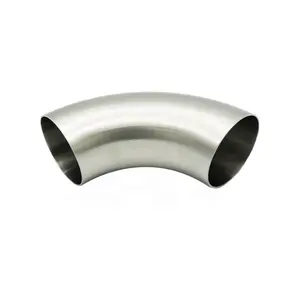 SS304 Stainless Steel Butt Weld Sanitary Bend 90 Degree Elbow