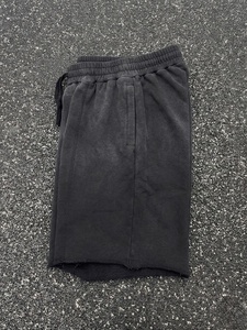 Shorts Bermuda en Coton Noir Uni pour Homme, Taille à Cordon, Style Décontracté, Taille Moyenne, Tissu Respirant - Product Image 3