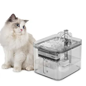 Wholesale Transparent 3L Automatic Pet Drinking Water Fountain Dog Water Dispenser with Sensor Control for Cats