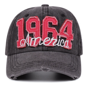 Cappello Americano Lavato 1964 con Ricamo, Berretto da Baseball Stile Vintage Europeo e Americano, Cappello da Sole Sbiadito con Visiera, Cappello con Bandiera Ricamata - Product Image 2