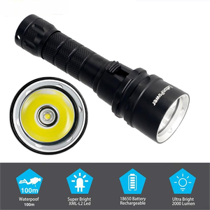 Linterna LED Recargable L18 IP68 a Prueba de Agua de 10W, 2000 Lúmenes, Largo Alcance, <span class=keywords><strong>Foco</strong></span> Subacuático para Buceo, Aeroespacial e Industrial - Product Image 4