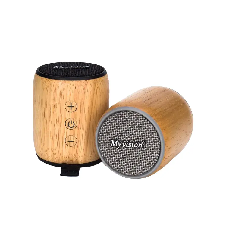 Altavoz inalámbrico portátil de madera, Mini altavoz de alta calidad con logotipo personalizado, OEM, 3W