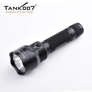 Tank007 pt12 lanterna led t6, logotipo personalizado, liga de alumínio, tático