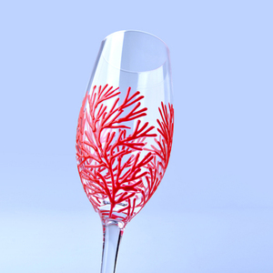 2021 servizio da tavola in cristallo più venduto con rosso corallino - Product Image 3