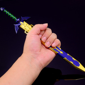 <span class=keywords><strong>Legend</strong></span> <span class=keywords><strong>of</strong></span> <span class=keywords><strong>Zelda</strong></span> Anime Peripheral Master Sword Enhanced 28cm Full Metal Crafts Caja de regalo personalizada Modelo de espada personalizada - Product Image 4