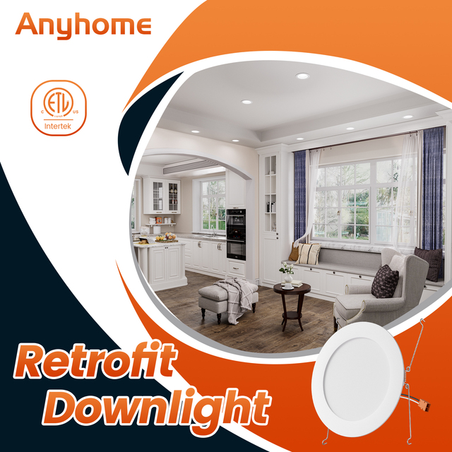 Ultra Thin 6 Inch Round ETL Energy Star Approved Indoor Decor 5 CCT 12 Watt Dimmable Downlight Led Down Light