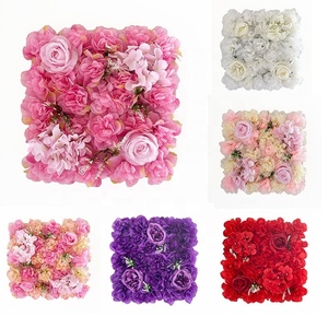 Mur floral 3D en soie, avec dégradé de couleurs, effet matinale, fond encadré, motif guirlande, doré chatoyant, pour la création d'un mur floral - Product Image 5