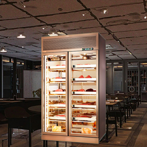 Nhà bếp chuyên nghiệp thịt bò & thịt khô lão hóa Tủ lạnh hai cửa trưng bày với khí hậu làm mát để trưng bày - Product Image 3