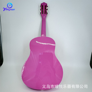 Guitarra Acústica Yinyue de 31 Pulgadas, Guitarra Folk de Madera de Tilo con Acabado Lacado, 6 Cuerdas, Instrumentos Musicales al por Mayor para Comercio Transfronterizo - Product Image 1