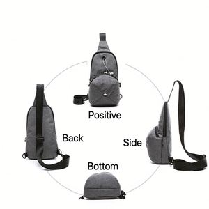 Bolso de Pecho Estilo Vintage Personalizado con Cierre de Cremallera y Protección Antirrobo, Hecho de Poliéster Resistente - Product Image 3