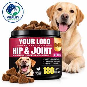 Suplemento Masticable para Cadera y Articulaciones de Perros de Marca Privada con Glucosamina, Condroitina, MSM y Vitamina C para la Movilidad Diaria - Product Image 1