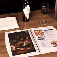 Dossier de menu en plastique personnalisé de haute qualité pour la nourriture de bar à vin de restaurant