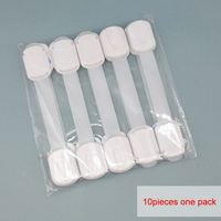 MM-BSP020 Verrous de sécurité pour bébé, lot de 6, verrous de sécurité pour armoires avec sangle adhésive réglable, loquets pour tiroirs, réfrigérateur, toilettes