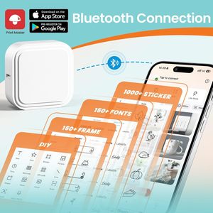 D32 <b>Label</b> <b>Maker</b> 12x40mm Bluetooth Portable Thermal Printer For Home Office Use - Product Image 4