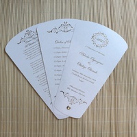 Tarjeta de Invitación de Boda Elegante y Moderna en Forma de Abanico, Programa de Boda