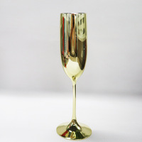Gobelet à vin en plastique électro-plaqué vintage coloré rouge, vente en gros d'usine, dégustation de vin, 201-300 ml, durable, écologique, classique