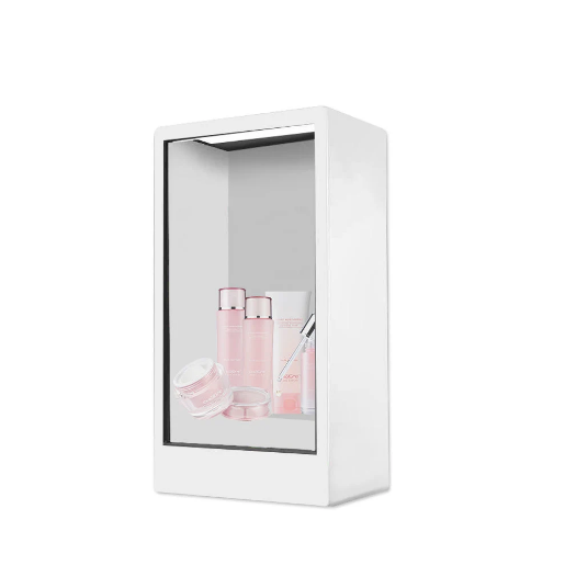 65 Inch Transparent Holographic LCD Display Touch Screen Interactive Advertising Transparent LCD Showcase Box