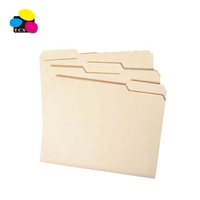Paquete de 100 Carpetas de Archivo Manila de Tamaño Legal, Impresas en Color con Protección UV, Ecológicas, Corte 1/5, para Oficina y Material Escolar