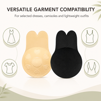 Almohadillas de silicona reutilizables para lactancia, almohadillas adhesivas con forma de oreja de conejo, almohadillas de silicona recortables para vestidos de maternidad, OEM ODM