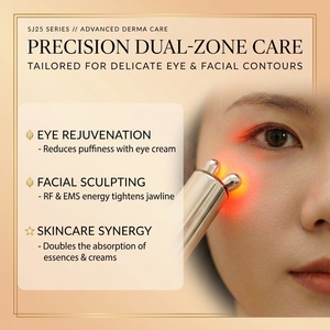 Appareil de massage esthétique pour le visage, raffermissant la peau à domicile, avec lumière LED 3D et rouleau, pour le lifting du visage et des yeux - Product Image 4
