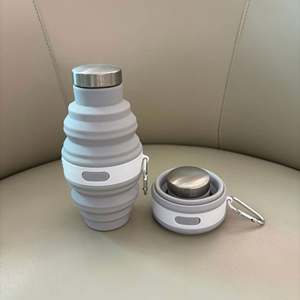 Botella de Agua Deportiva Portátil para Exteriores, Nueva Taza de Silicona Plegable Telescópica de Grado Alimenticio, Vaso de Plástico - Product Image 5