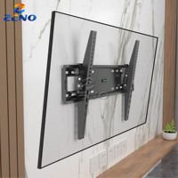 Support mural inclinable pour téléviseurs de 32 à 75 pouces, inclinaison de ±15 degrés, VESA 100x100 à 600x400 mm avec niveau à bulle, fixation murale T65