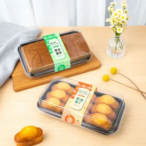 Einweg-Dessert verpackung aus Kunststoff Schweizer Brötchen-Gebäck-Torten schachtel
